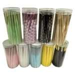 50-Count Pre-Rolled Cones - 110mm Wood Pulp Rolling Papers in Colorful Jars
