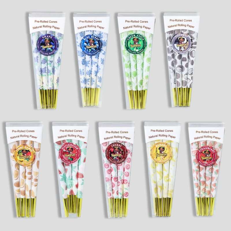 HONEYPUFF Pre-Rolled Cones Tropical Fruit | Gold-Tipped Natural Herbal Blends