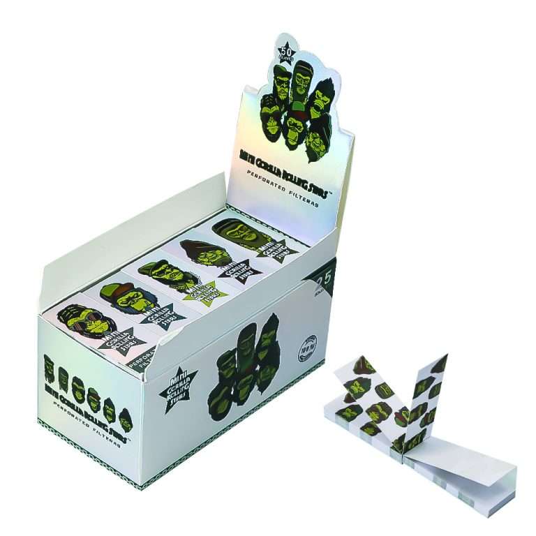Gorilla Pattern Rolling Papers – Holographic Silver Filter Tips & Smoking Accessories