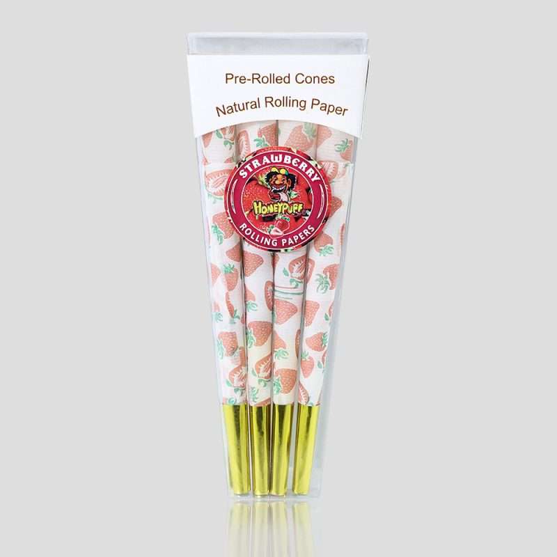 HONEYPUFF-4.3″-Pre-Rolled-Cones-Tropical-Fruit-strawberry